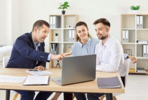 A marketing professional building customer trust through authentic interaction.